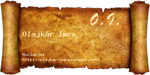 Olajkár Imre névjegykártya